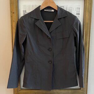 Jil Sander Dark Grey Spring casual cotton jacket for women. Size 34
